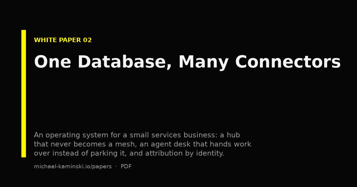 One Database, Many Connectors — cover