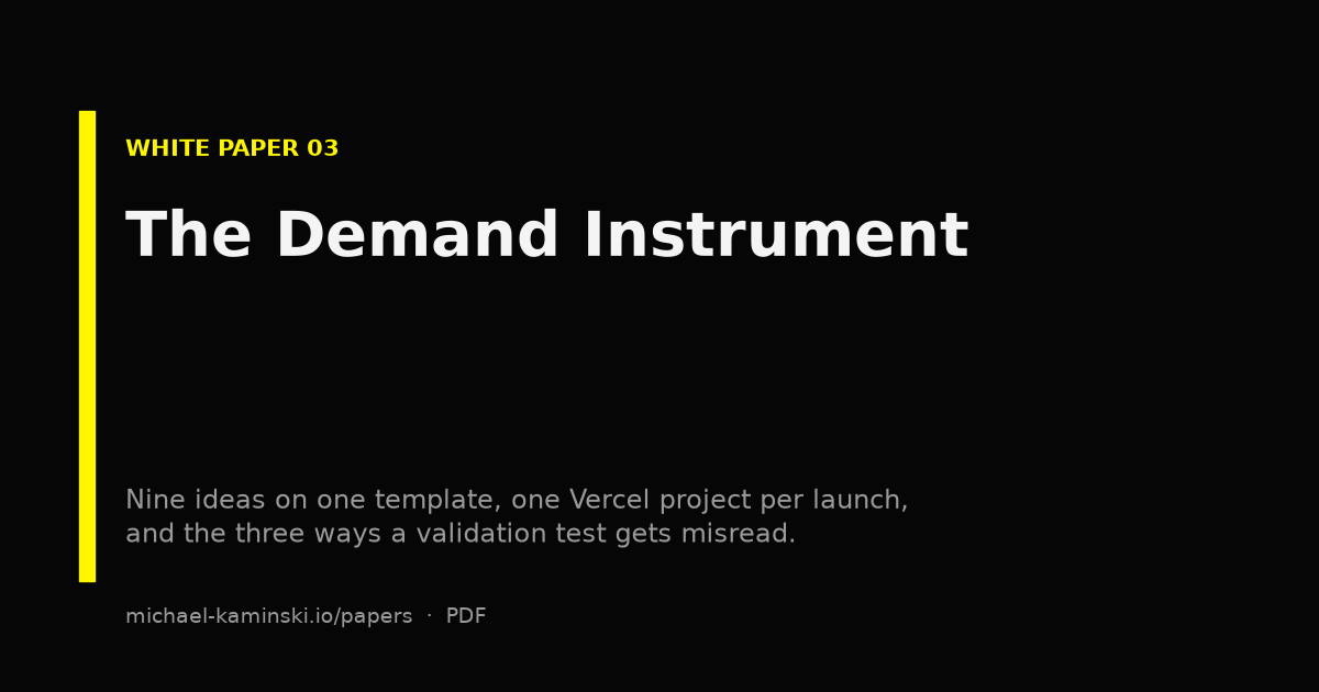The Demand Instrument — cover