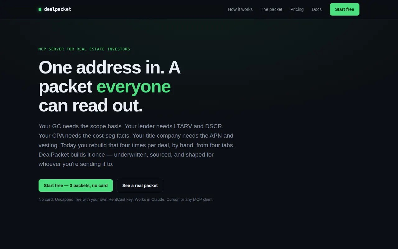 DealPacket — screenshot