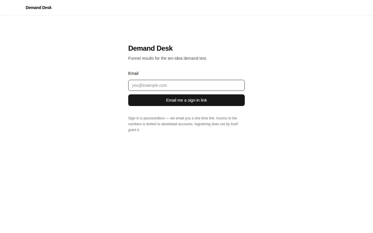 Demand Desk — screenshot
