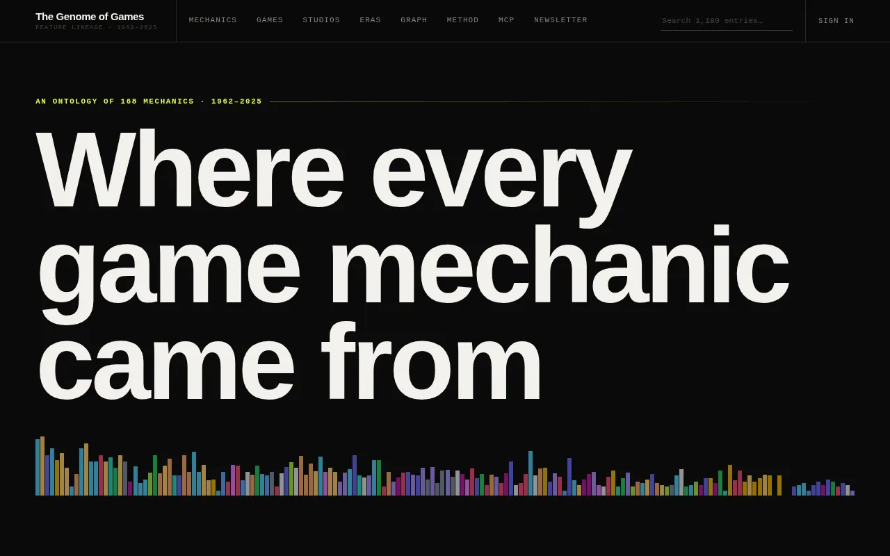 The Genome of Games — screenshot