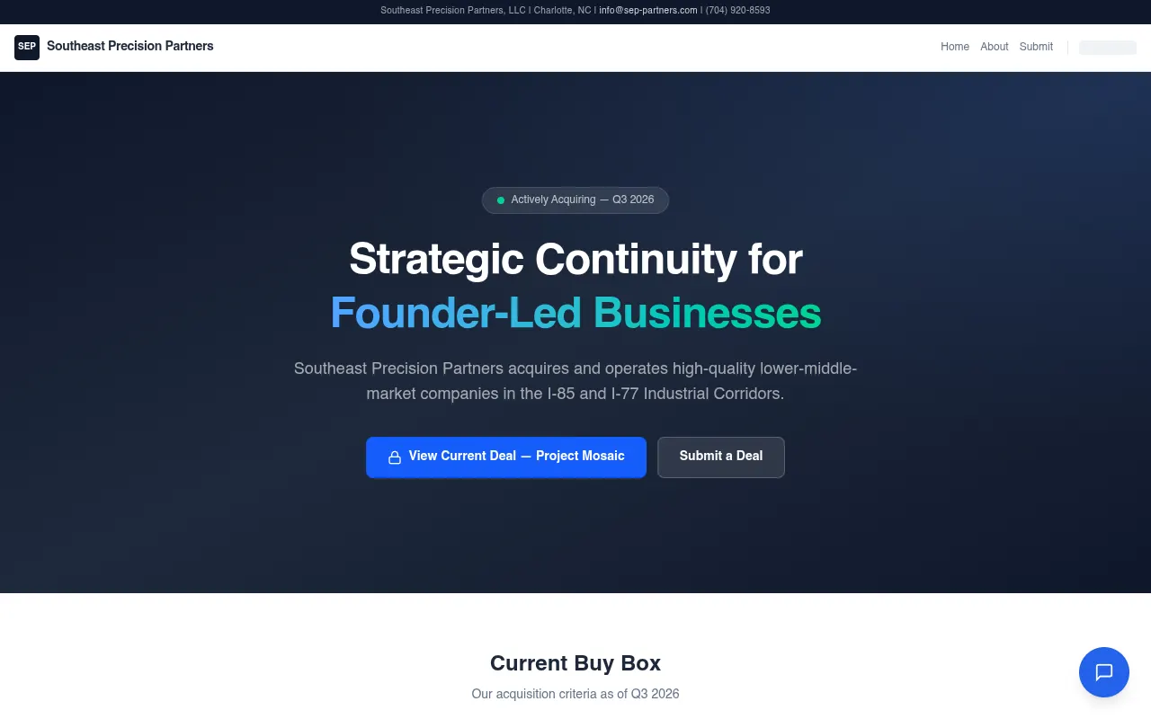 Southeast Precision Partners — screenshot