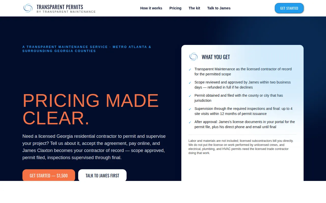 Transparent Permits — screenshot